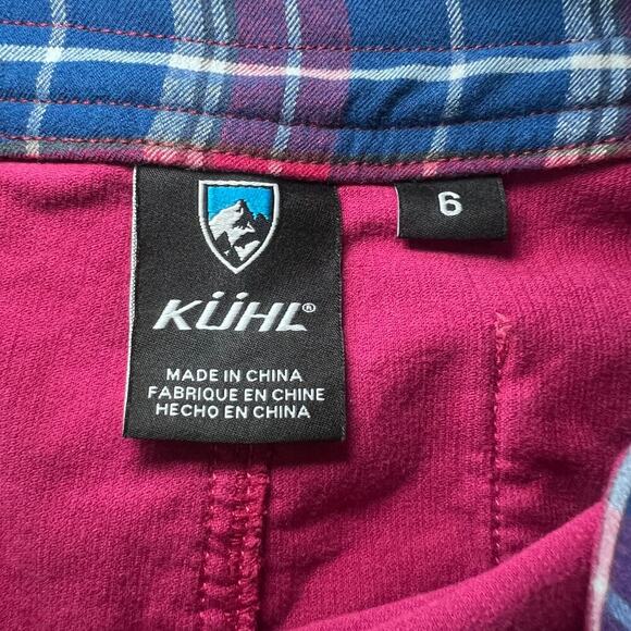 ✨KUHL Women’s Size 6 mini Skirt wine Corduroy Button Front Mini Casual Pockets - Picture 4 of 6